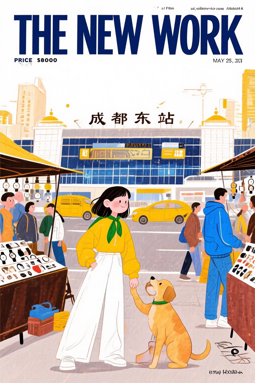 线条水彩混成,雷蒙德和马蒂亚斯风格