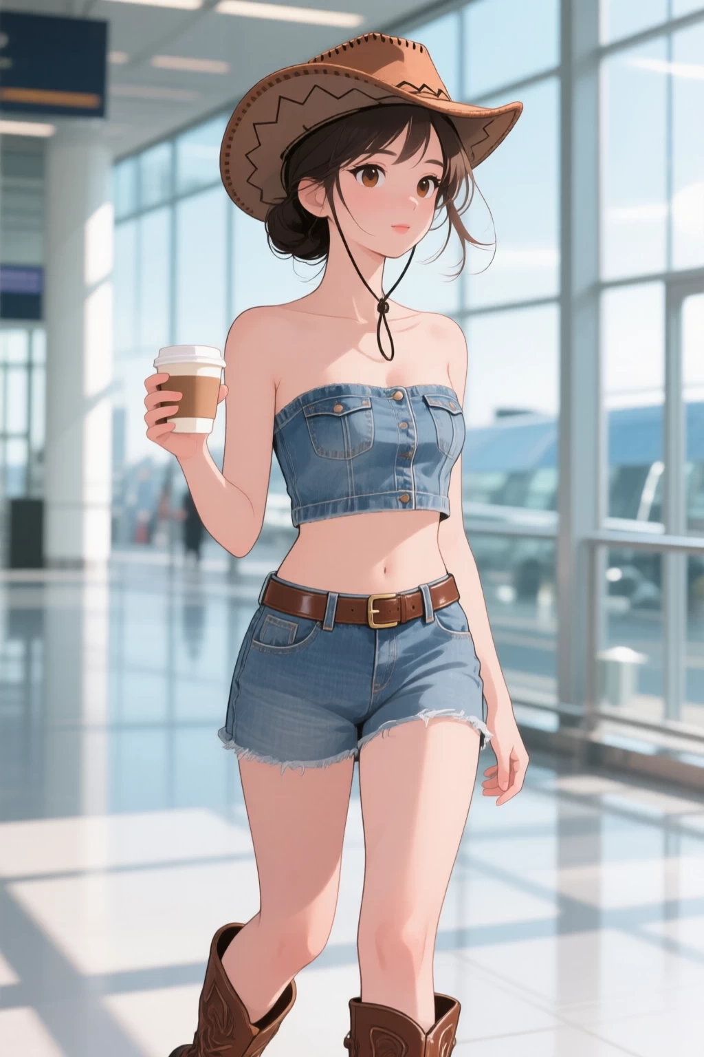 手绘风格的漫画人像