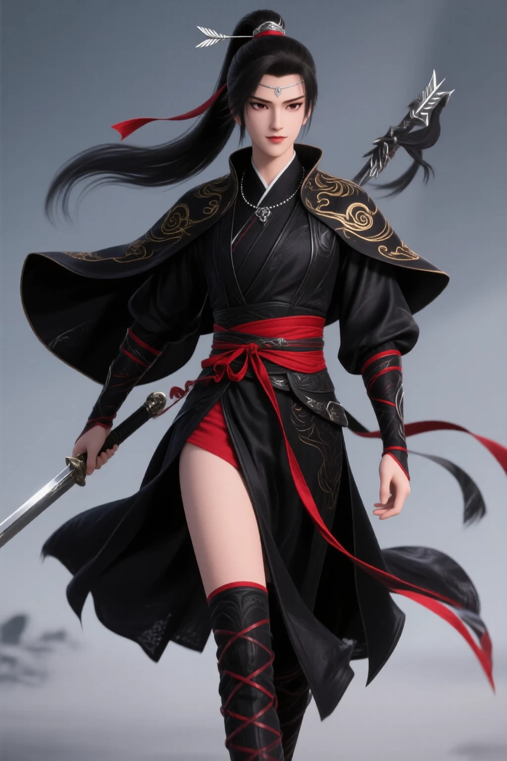 【千问】3d古风玄幻动画番剧风格人物