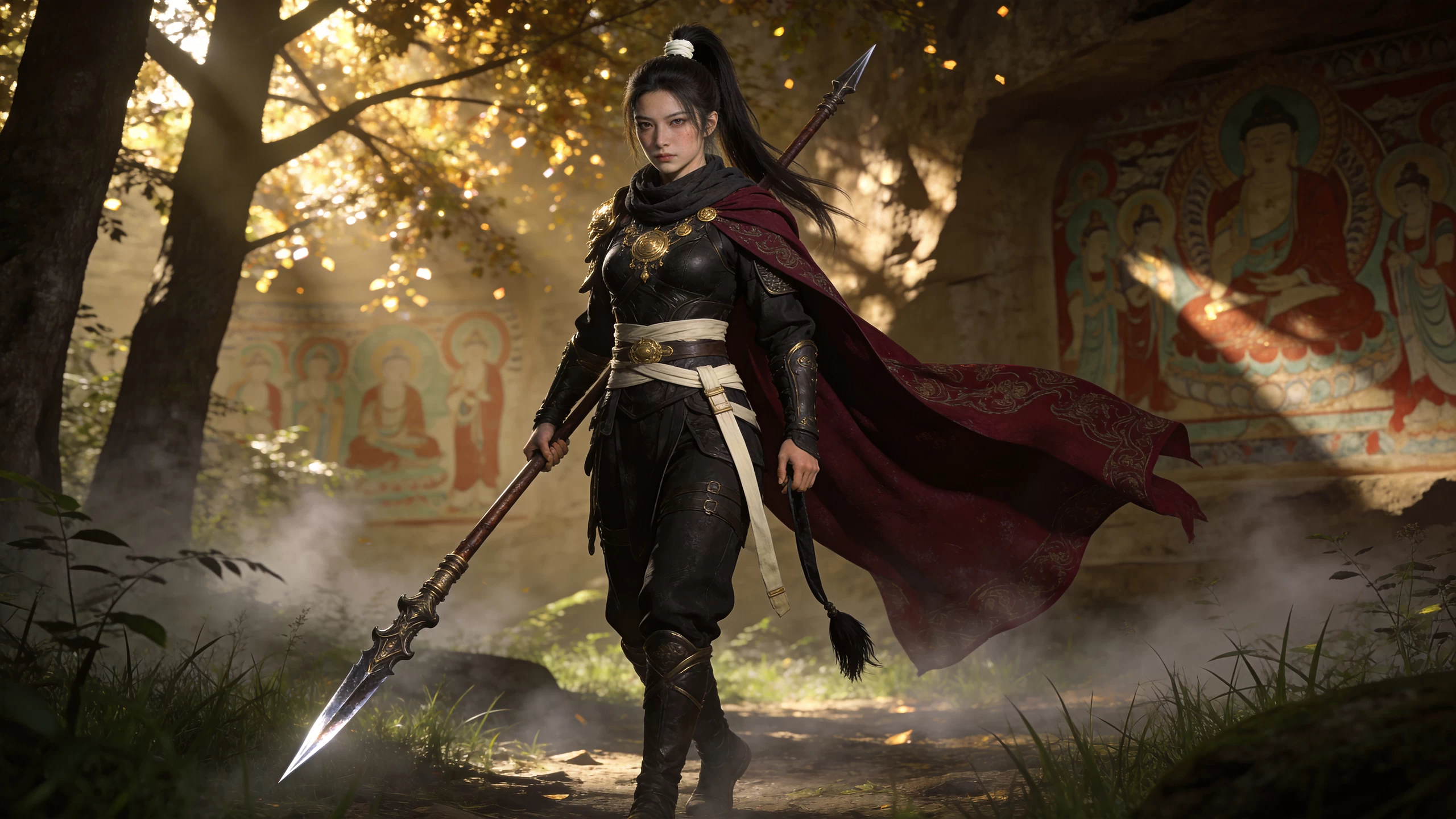 3A 单机游戏《归唐》风格，实机渲染画面，写实主义与东方美学的融合，电影级写实 CG / 实机渲染风格